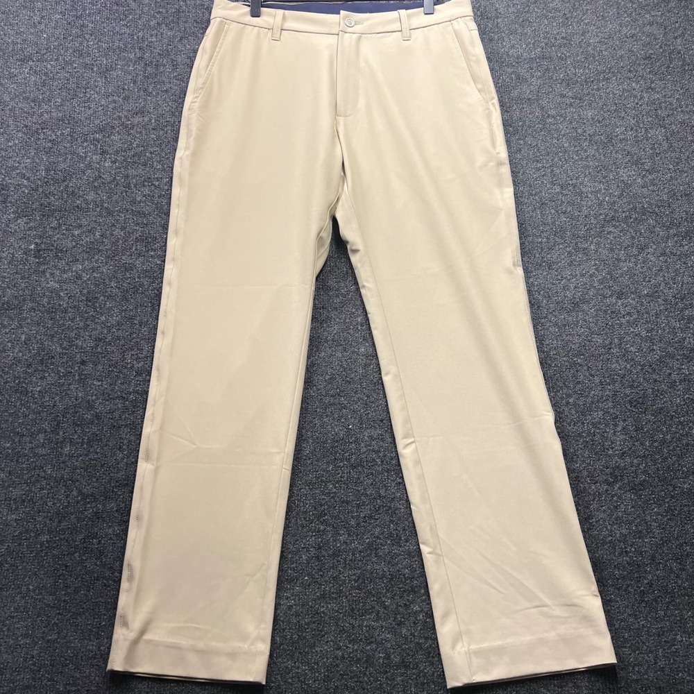 FootJoy Golf Pants Mens 34x30 Khaki Tan Performance Stretch Trousers FJ Logo
